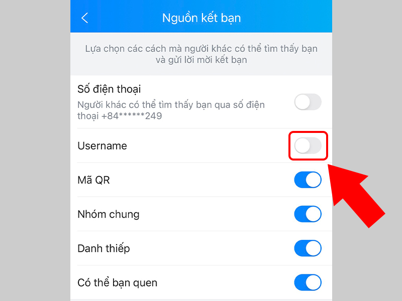 Cách chặn kết bạn Zalo bằng username