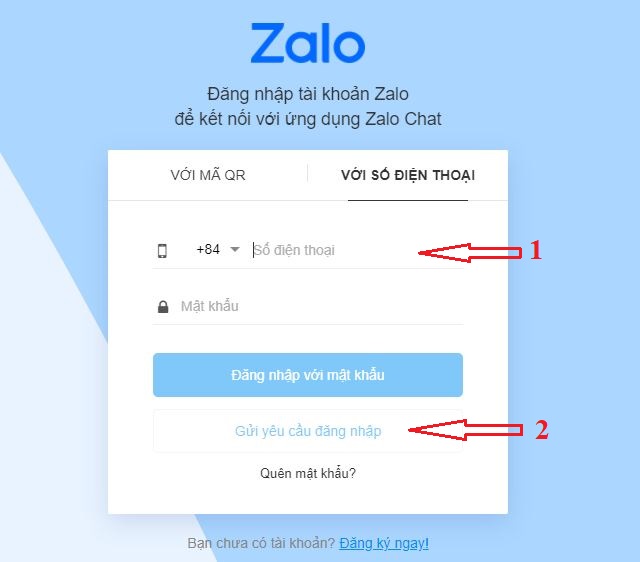 Cách đăng nhập zalo bằng web thông qua số điện thoại