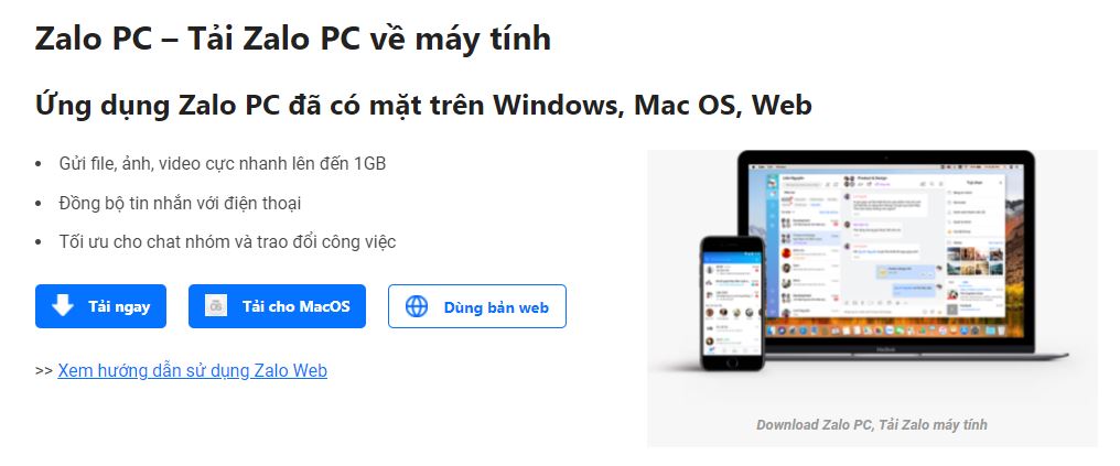 Hướng dẫn cách tải zalo pc về máy tính Window và OS