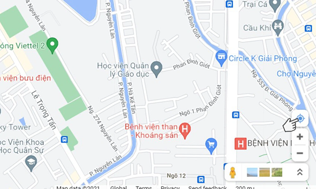 Xác định vị trí trên Google Maps