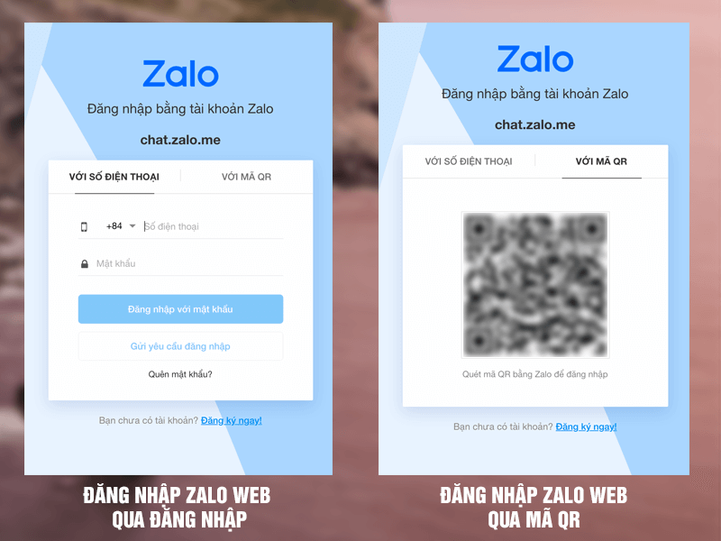 Phiên bản zalo web có thể cùng lúc đăng nhập hai điện thoại