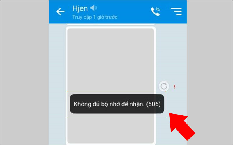 Biểu hiện của lỗi 506