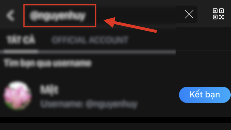 Cách tìm bạn bằng username
