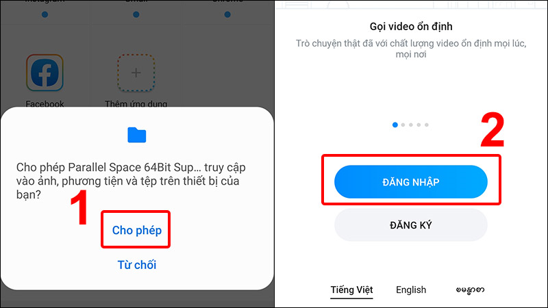 Cách sử dụng nhiều tài khoản Zalo trên điện thoại với ứng dụng Parallel Space