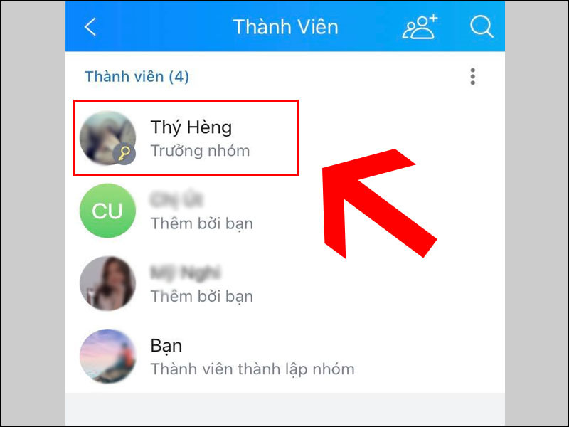 Sau khi thực hiện, người mà bạn chọn sẽ trở thành Admin của nhóm.