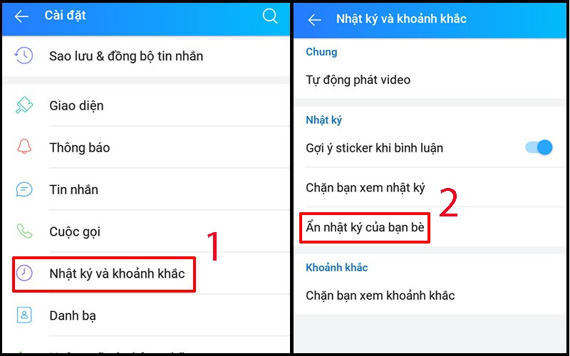 Cách hủy ẩn bài đăng từ nhật ký, stt của bạn bè