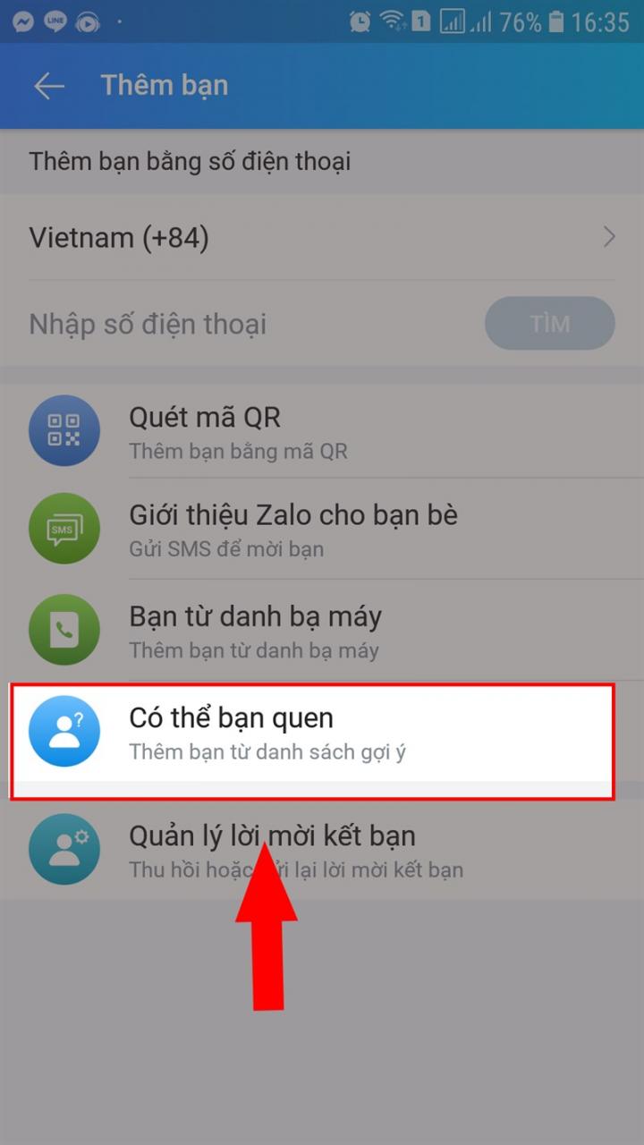 Chọn Có thể bạn quen