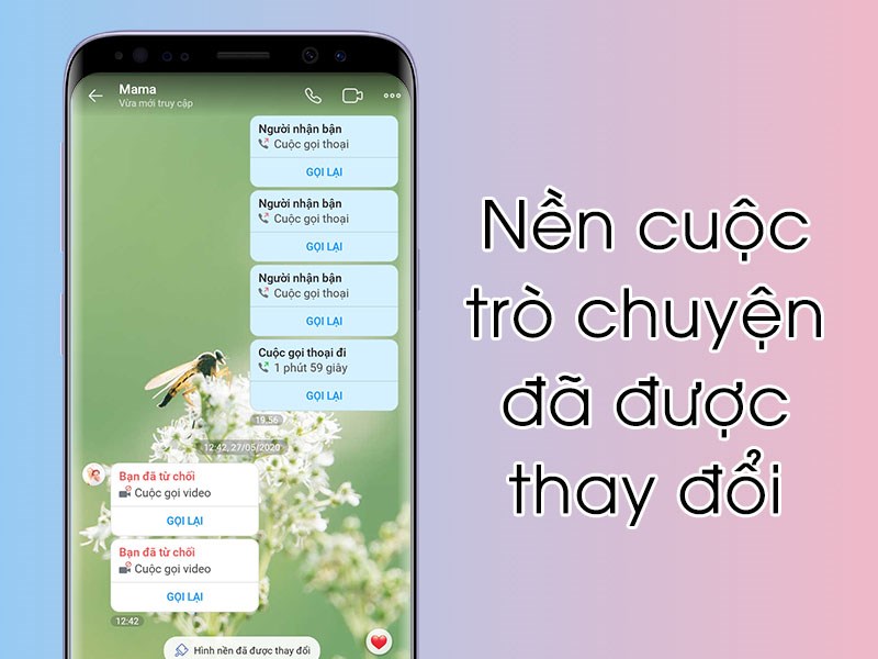 Kết quả sau khi thực hiện đổi hình nền chat Zalo