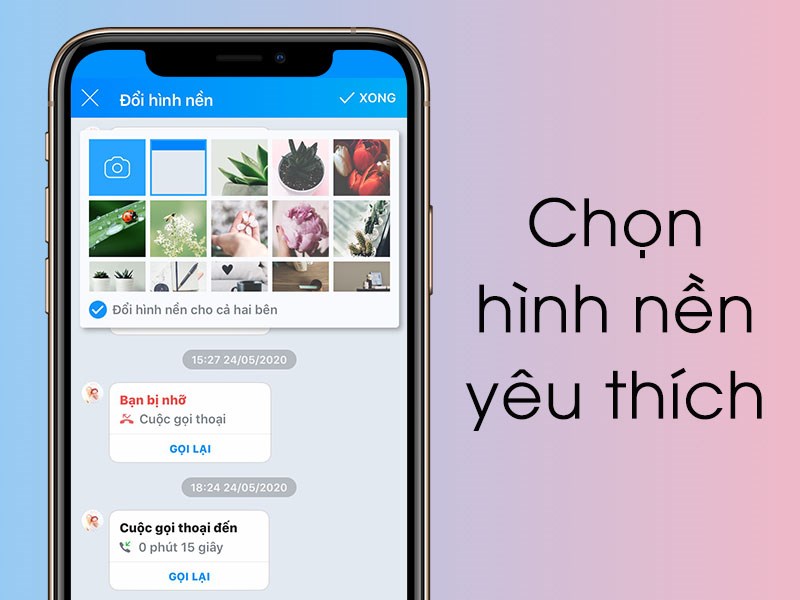 Chọn hình nền bạn muốn đổi