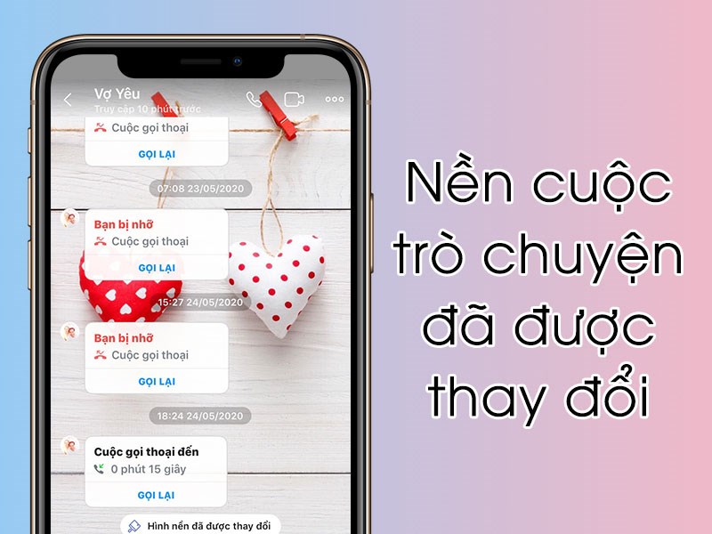 Kết quả sau khi thực hiện đổi hình nền chat Zalo