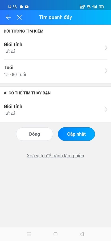 Thay đổi nội dung tìm kiếm theo mong muốn