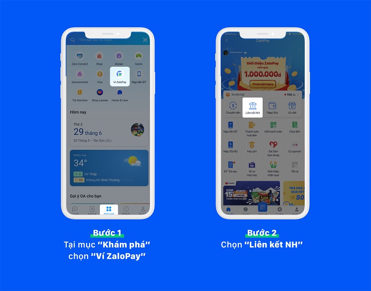hướng dẫn cách liên kết ngân hàng với ZaloPay ngay trong Zalo