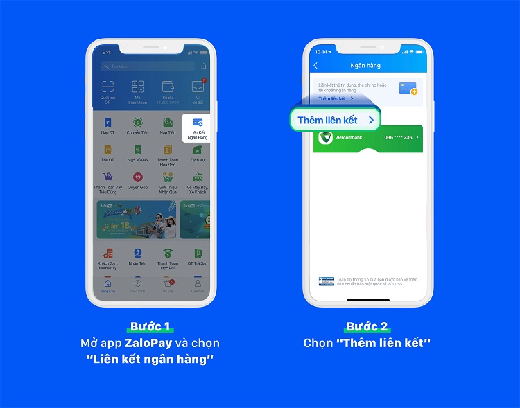 liên kết ngân hàng qua app ZaloPay