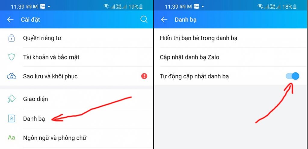 Cách kết bạn Zalo không cần đồng ý bằng cách bật tính năng đồng bộ danh bạ Zalo