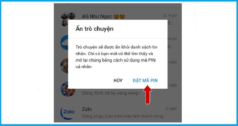 Cài mật khẩu cho tin nhắn Zalo đơn giản, dễ thực hiện