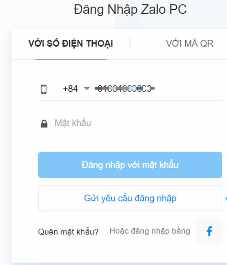 Nhập vào số điện thoại