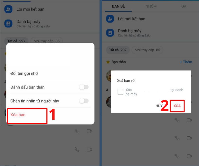 Hướng dẫn chi tiết cách hủy kết bạn trên Zalo